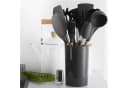 OKWISH Kochbesteck-Set 12-tlg. Silikon & Holz Grau Bild 5