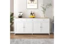 MODFU Sideboard Landhausstil 160cm Weiß Eiche-Nachbildung Bild 1