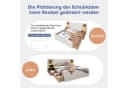 OKWISH Polsterbett mit Stauraum und USB-Ladefunktion Weiß Bild 5