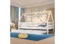 REDOM Kinderbett mit Ausziehbett Weiß Naturholz Bild 4