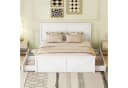 OKWISH Funktionsbett mit Schubladen Weiß Holz Bild 1