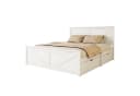 OKWISH Funktionsbett mit Schubladen Weiß Holz Bild 2