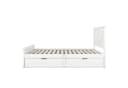 OKWISH Funktionsbett mit Schubladen Weiß Holz Bild 4