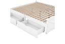 OKWISH Funktionsbett mit Schubladen Weiß Holz Bild 5