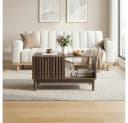 BBWL Couchtisch 80 cm Massivholz Schublade Modern Bild 4