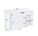 BBWL Schuhbank 100cm mit Stauraum und Sitzkissen Weiß Bild 4