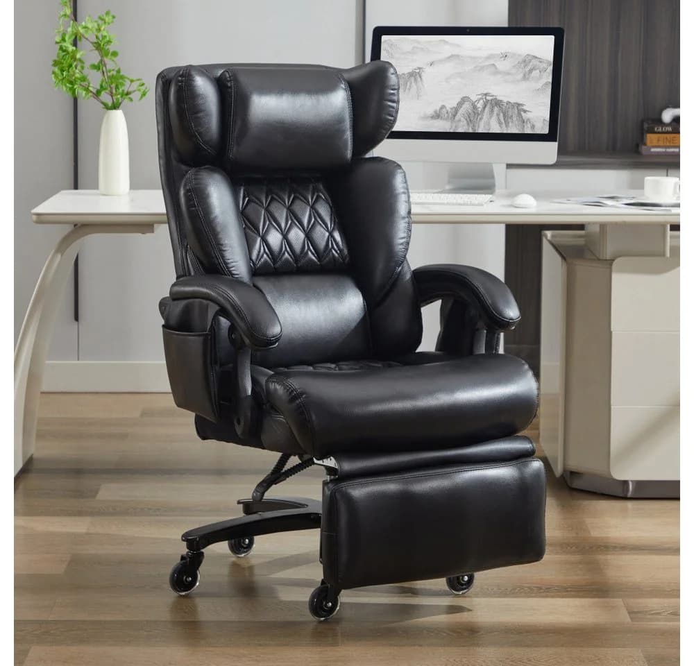 BBWL Drehstuhl XXL Chefsessel Massage Heizung PU-Leder - Bild 2