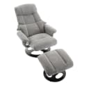 BBWL Massagesessel Grau mit Liegefunktion, Massage, Wärmefunktion & Hocker Bild 1