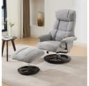 BBWL Massagesessel Grau mit Liegefunktion, Massage, Wärmefunktion & Hocker Bild 2
