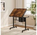 BBWL Puzzle Tisch Schwarz mit Schubladen und Rollen MDF Metall Bild 4