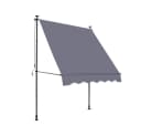 BBWL Klemmmarkise Aluminium Grau ohne Bohren höhenverstellbar Bild 1