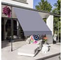 BBWL Klemmmarkise Aluminium Grau ohne Bohren höhenverstellbar Bild 4