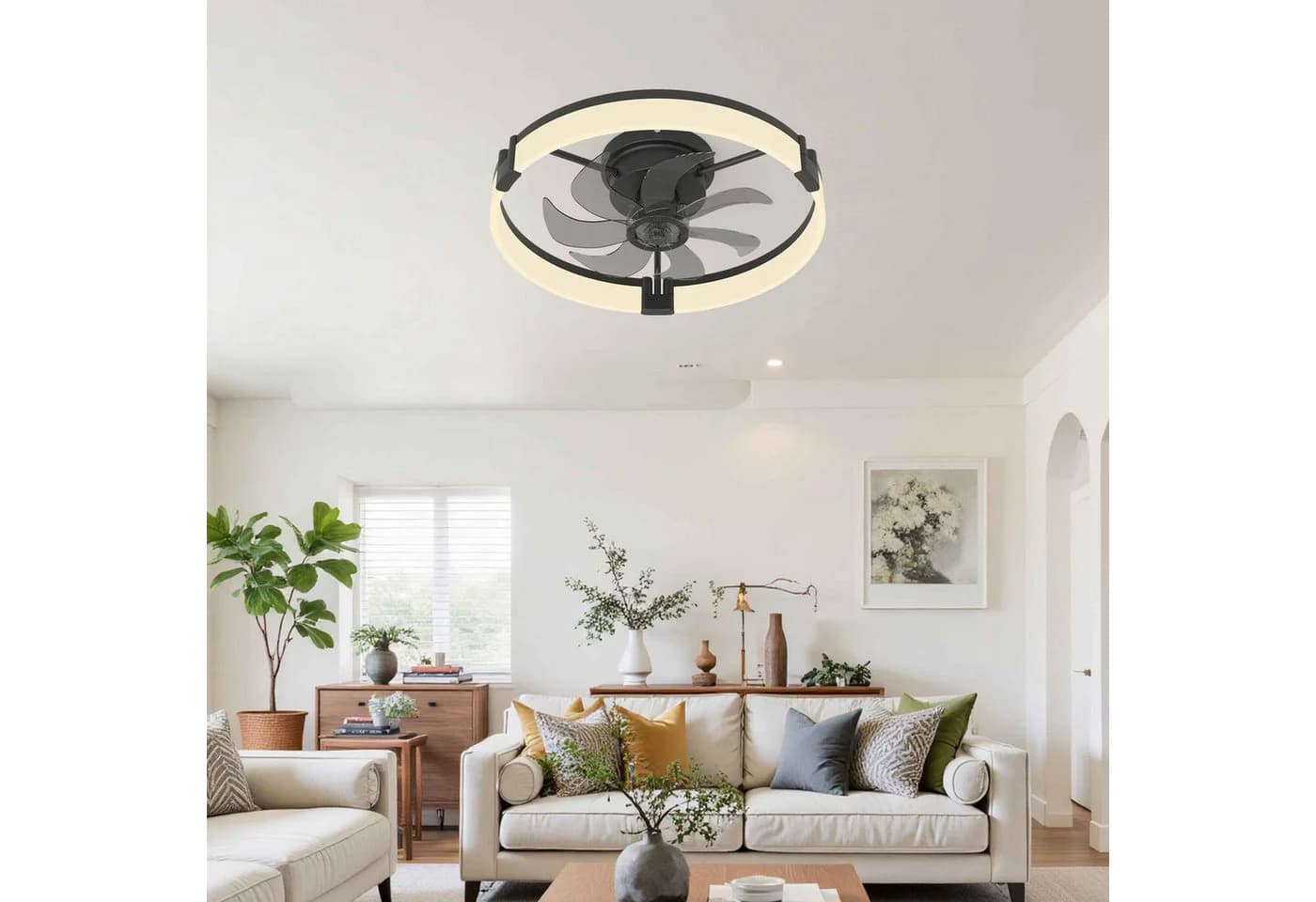 BBWL Deckenventilator mit LED 35W dimmbar & Fernbedienung 3000-6500K - Bild 2