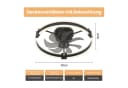 BBWL Deckenventilator mit LED 35W dimmbar 3000-6500K APP Fernbedienung Bild 3