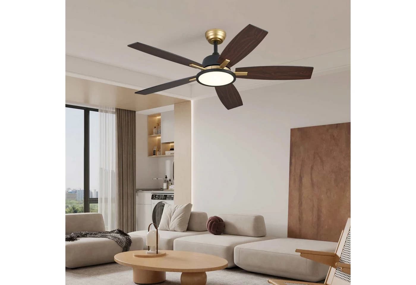 BBWL Deckenventilator LED mit App-Steuerung, dimmbar, 6 Stufen, Timer, 110-240V - Bild 2