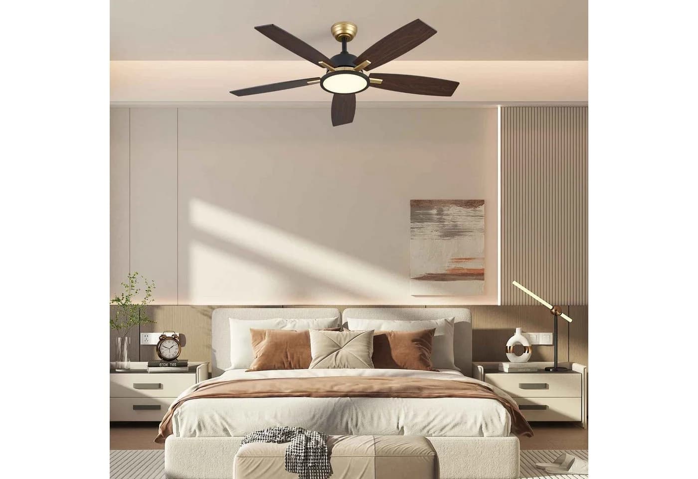 BBWL Deckenventilator LED mit App-Steuerung, dimmbar, 6 Stufen, Timer, 110-240V - Bild 5