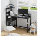 BBWL Computertisch mit Steckdosen USB Gaming Schreibtisch Schwarz Bild 3