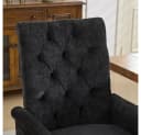 BBG Polsterstuhl Esszimmerstuhl mit Armlehnen Schwarz Chenille Massivholz Bild 4