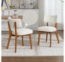 BBG Esszimmerstuhl 2er Set Mid-Century Massivholz Beige Bild 2