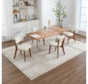 BBG Esszimmerstuhl 2er Set Mid-Century Massivholz Beige Bild 3