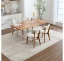 BBG Esszimmerstuhl 2er Set Mid-Century Massivholz Beige Bild 4