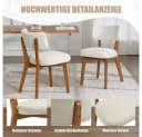 BBG Esszimmerstuhl 2er Set Mid-Century Massivholz Beige Bild 5