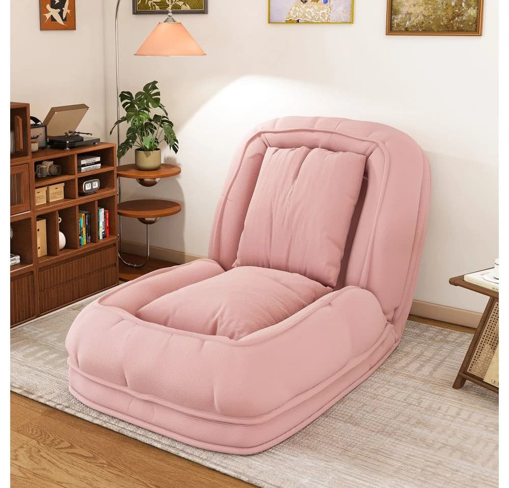 BBG Klappbett Rosa 5-fach verstellbar Cordstoff - Bild 3