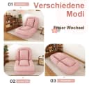 BBG Klappbett Rosa 5-fach verstellbar Cordstoff Bild 5