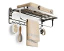 BBG Klappbarer Handtuchhalter Edelstahl mit Ablage und 6 Haken Bild 2