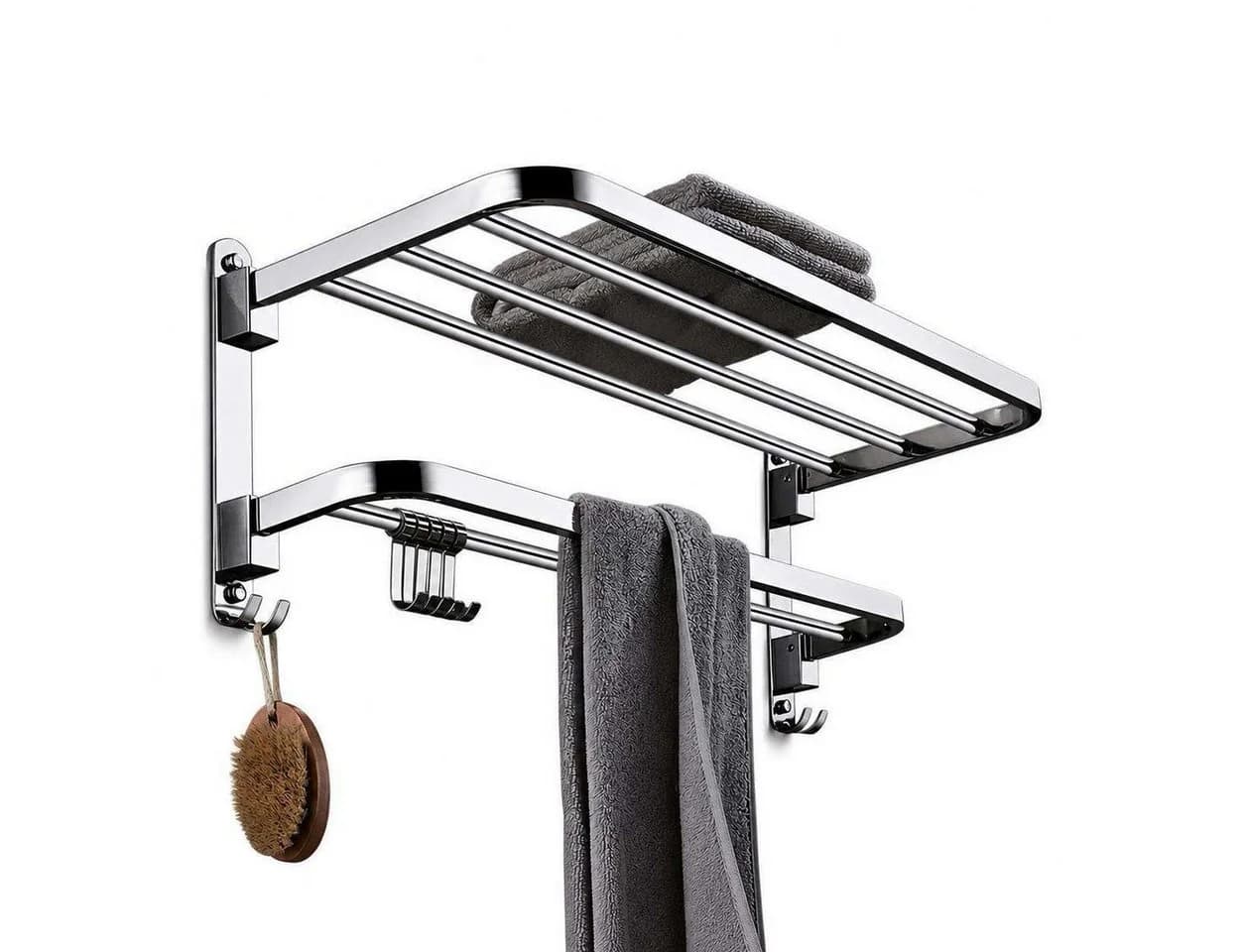 BBG Handtuchhalter Edelstahl 304 58 cm klappbar silber - Bild 2