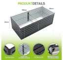 BBWL Hochbeet 2er Set Metall Wetterfest Holzoptik Bild 3
