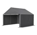 BBWL Gerätehaus 305x396x233 cm wasserdicht Stahlrahmen Dunkelgrau Bild 1