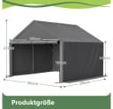 BBWL Gerätehaus 305x396x233 cm wasserdicht Stahlrahmen Dunkelgrau Bild 5