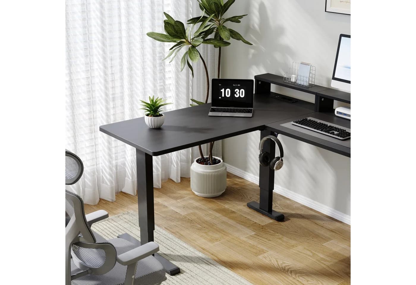 BBWL Computertisch Elektrisch höhenverstellbar mit Steckdose und USB-Ports - Bild 4