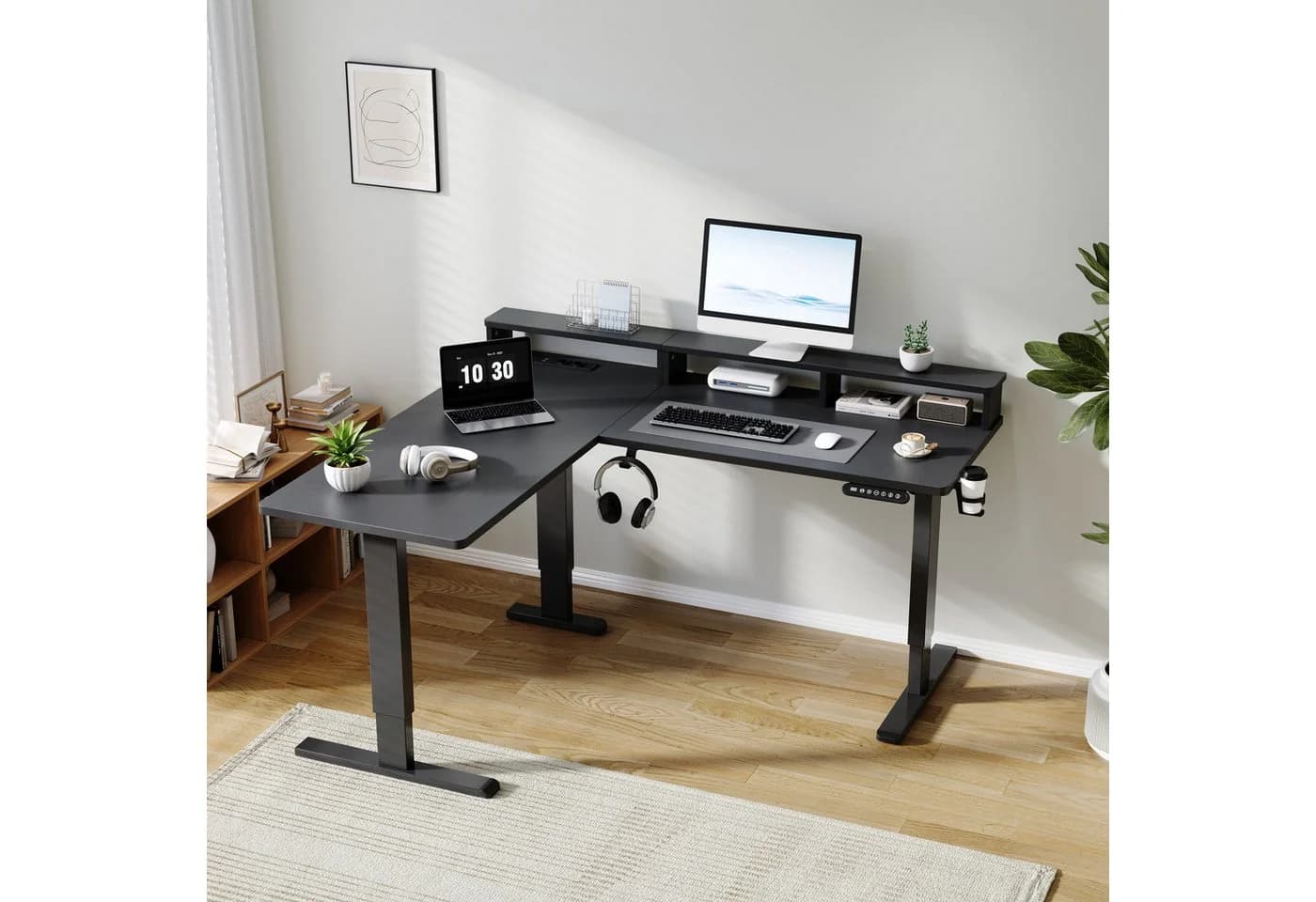 BBWL Computertisch Elektrisch höhenverstellbar mit Steckdose und USB-Ports - Bild 5