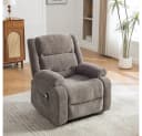 BBWL Elektrischer Relaxsessel mit Massage & Wärme Grau Chenille Bild 3