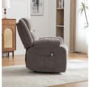BBWL Elektrischer Relaxsessel mit Massage & Wärme Grau Chenille Bild 4