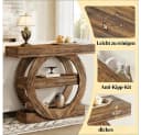 BBWL Konsolentisch Landhausstil Braun mit 3 Regalen Bild 1
