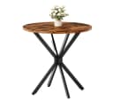 BBWL Runder Esstisch Industrialstil 80 cm Braun/Schwarz Bild 3