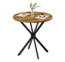 BBWL Runder Esstisch Industrialstil 80 cm Schwarz/Braun Bild 1