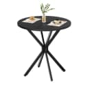 BBWL Runder Esstisch Industrialstil Ø80 cm mit X-Füßen Schwarz Bild 1