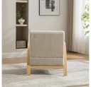 BBWL Skandinavischer Sessel Chenille massiv Holzgestell Beige Bild 5
