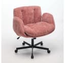 BBWL Chenille Drehstuhl Rosa mit Klapparmlehnen & Höhenverstellung Bild 4