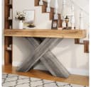 BBWL Konsolentisch X-Beine Braun Holzoptik Bild 4
