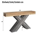 BBWL Konsolentisch X-Beine Braun Holzoptik Bild 5