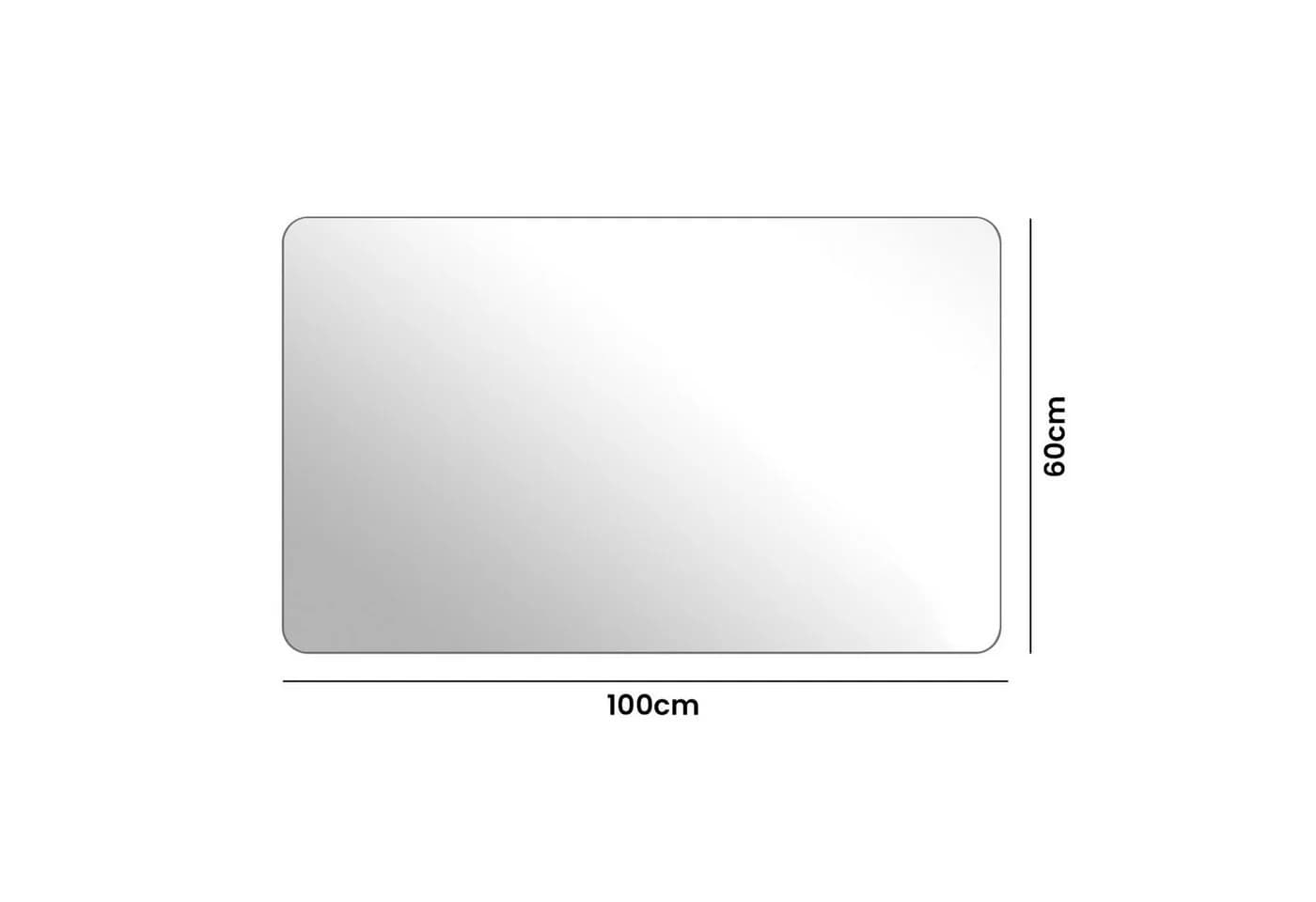 BBWL Wandspiegel Rechteckig HD-Glas Wasserabweisend - Bild 3
