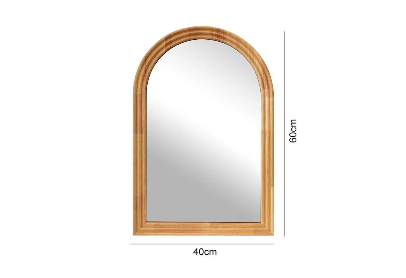 BBWL Gewölbter Wandspiegel aus massivem Holz mit Sicherheitsglas - Bild 5