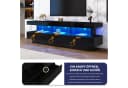 OKWISH TV-Schrank Schwarz Hochglanz mit LED Bild 4
