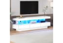 OKWISH TV-Schrank Weiß Hochglanz mit LED-Beleuchtung Bild 4