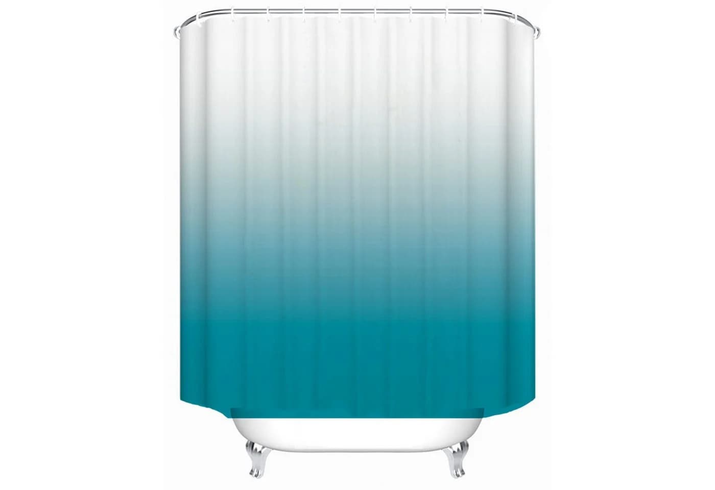 OKWISH Duschvorhang Wasserabweisend Ombre-Design Inkl. Haken - Bild 4
